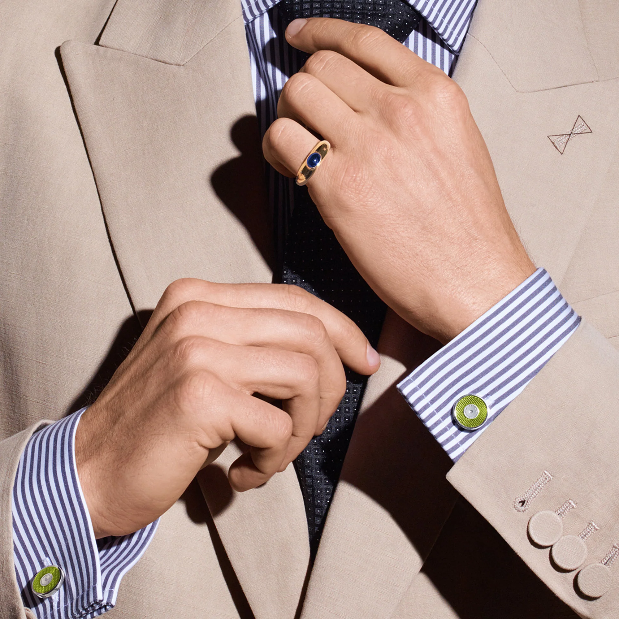 167 Cufflinks in Sterling Silver & Enamel - Image 2