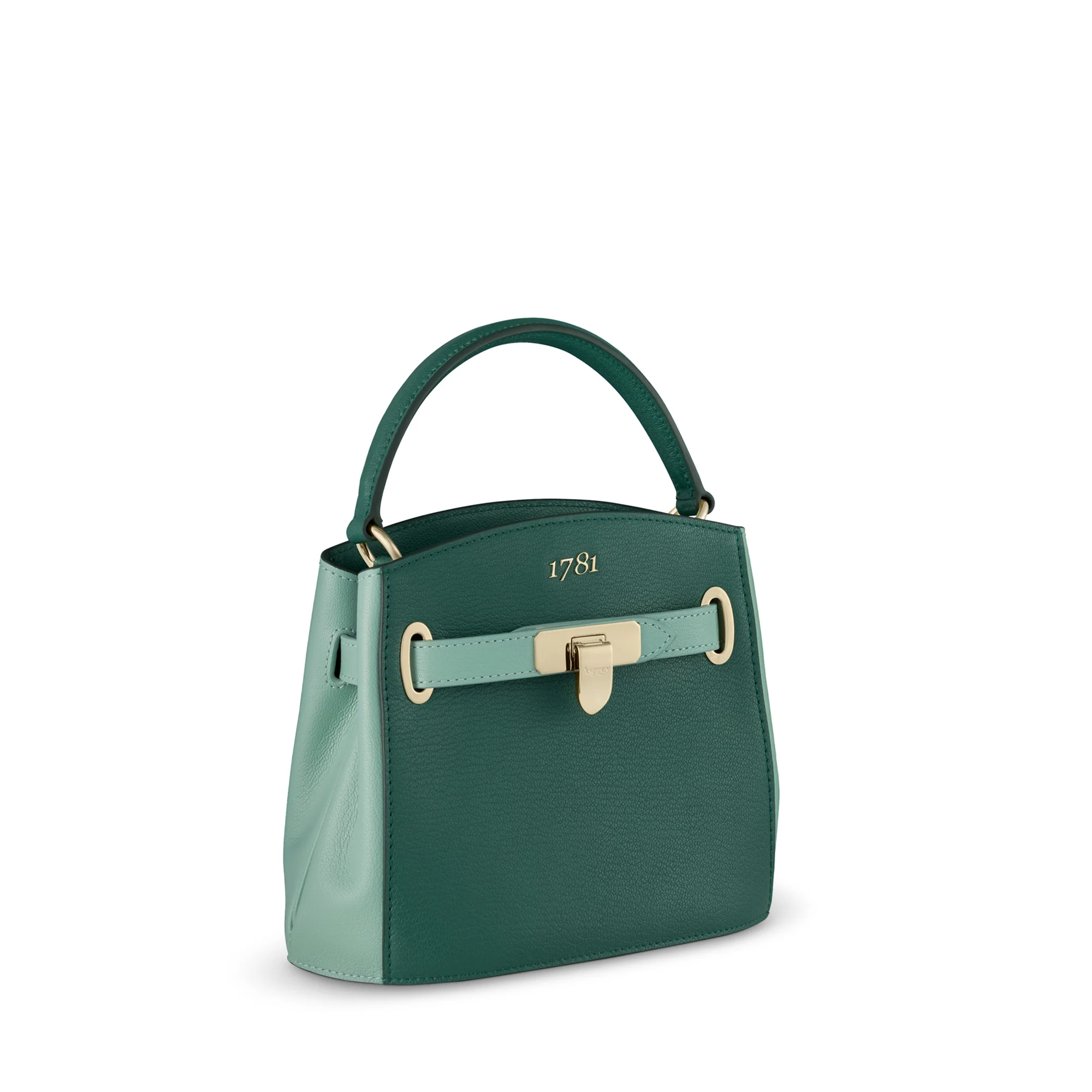 1781 Bucket Mini Bi-colour Handbag in Pebble Grain Leather - Image 2