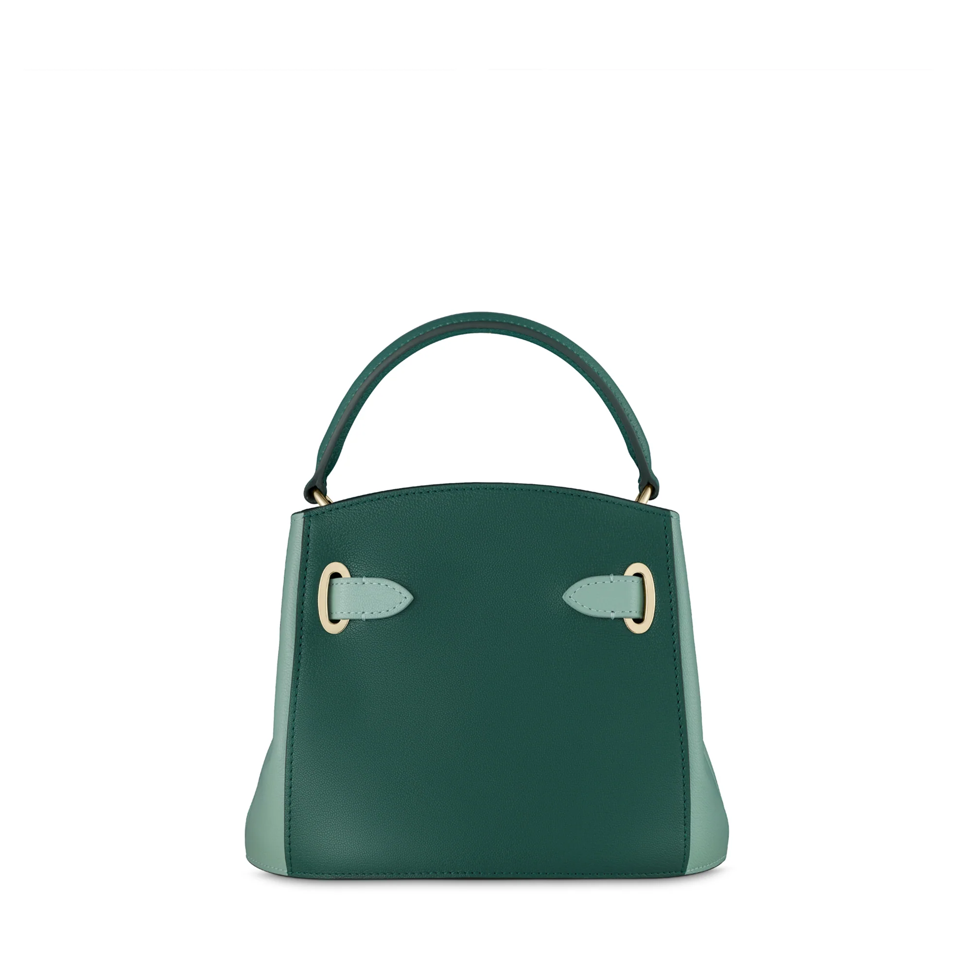 1781 Bucket Mini Bi-colour Handbag in Pebble Grain Leather - Image 3