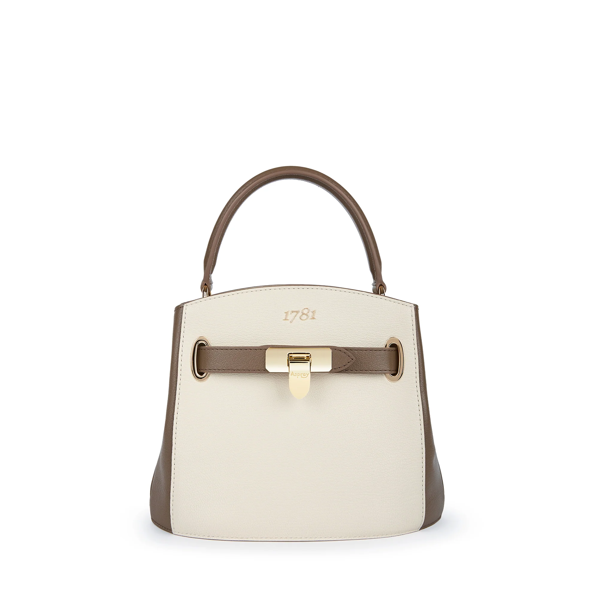 1781 Bucket Mini Bi-colour Handbag in Pebble Grain Leather