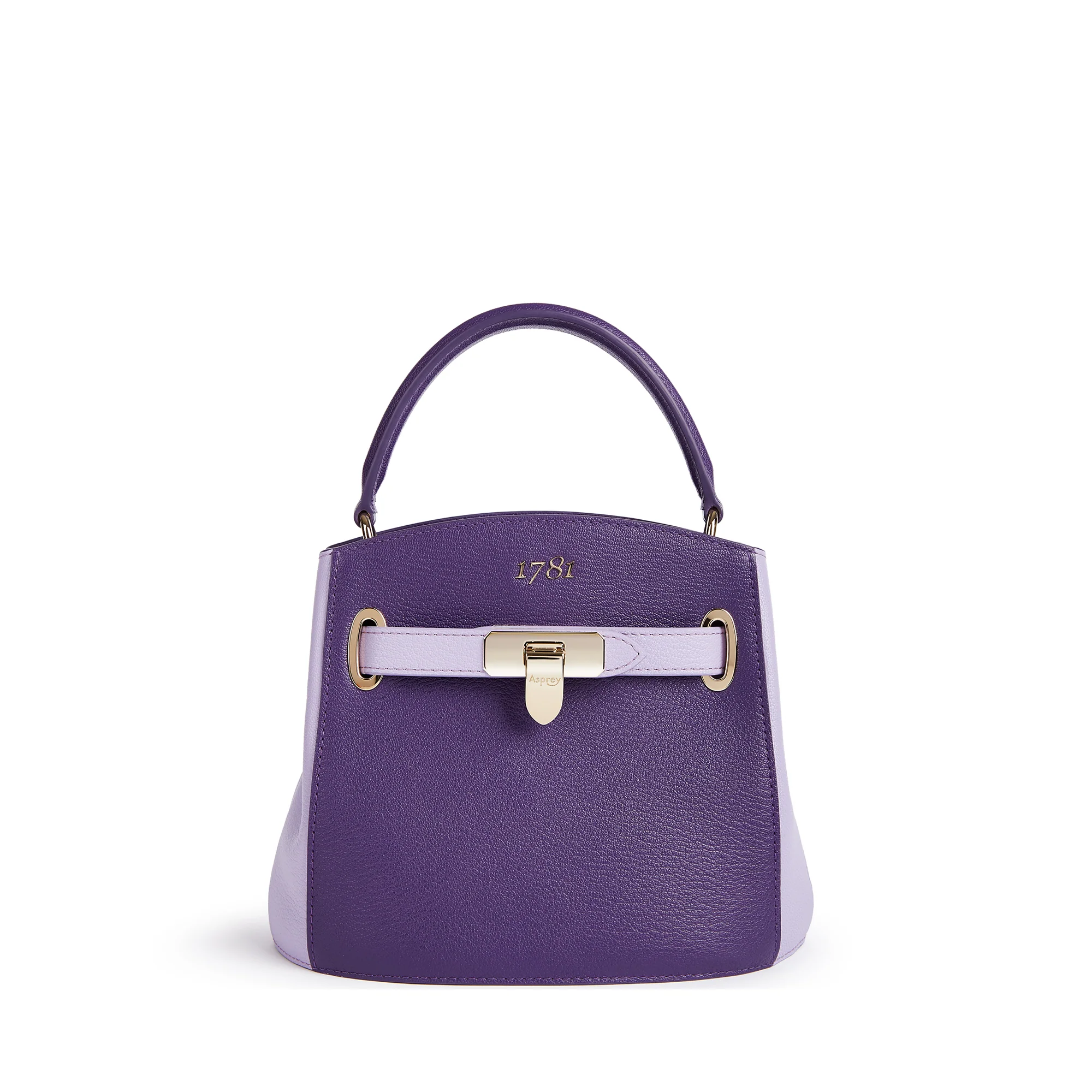 1781 Bucket Mini Bi-colour Handbag in Pebble Grain Leather - Image 7
