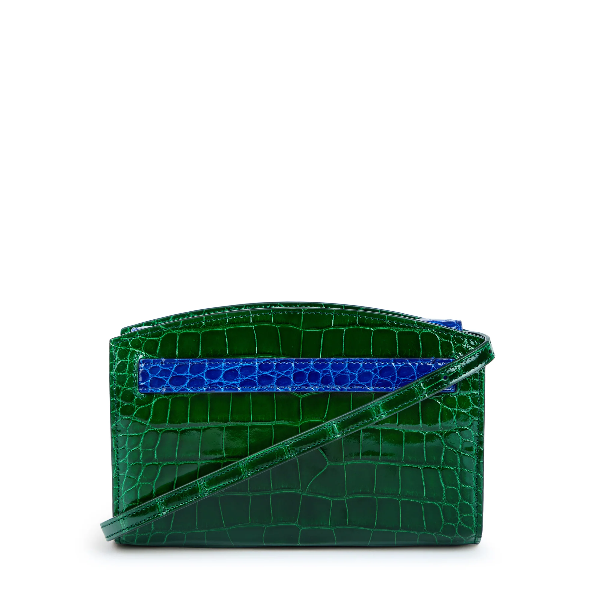 1781 Pochette Bi-colour Handbag in Crocodile - Image 6
