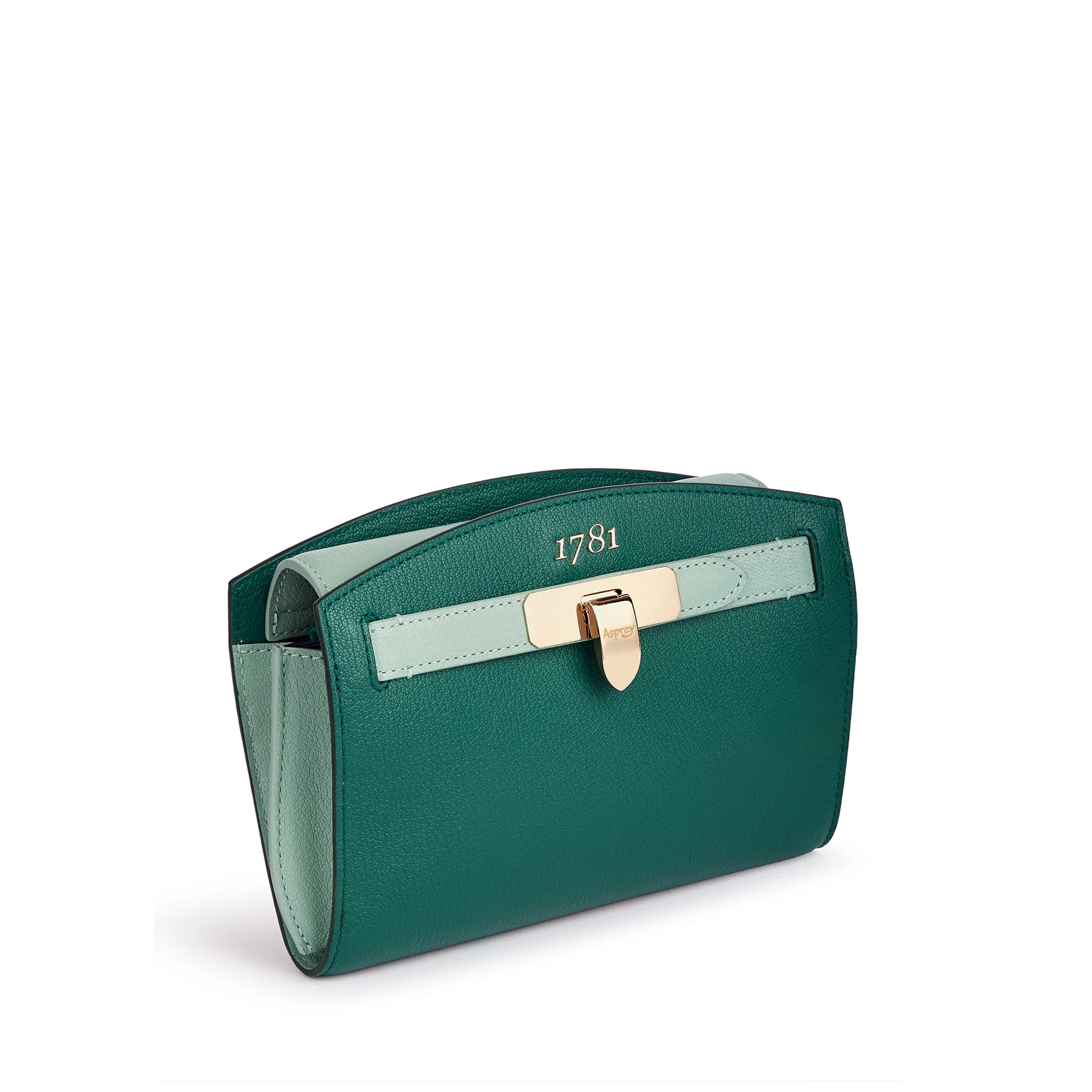 1781 Pochette Bi-colour Handbag in Pebble Grain Leather - Image 2