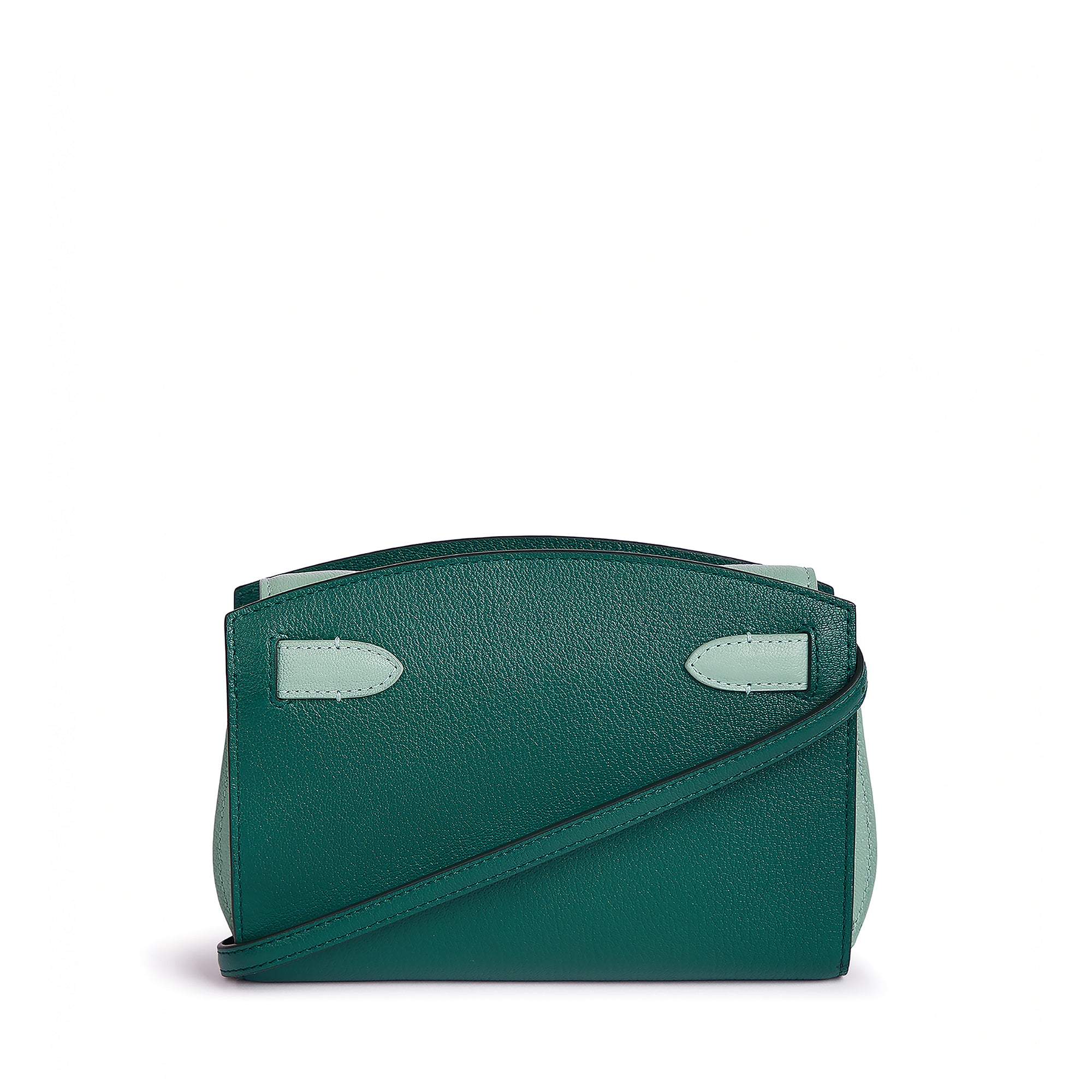 1781 Pochette Bi-colour Handbag in Pebble Grain Leather - Image 3