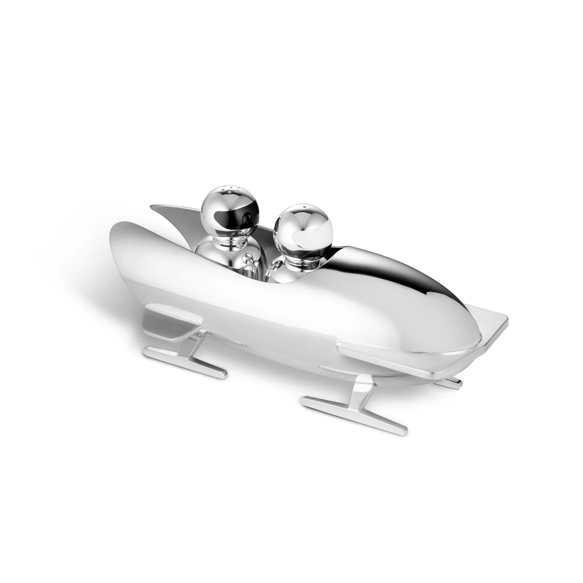 Bobsleigh Salt and Pepper Set in Sterling Silver