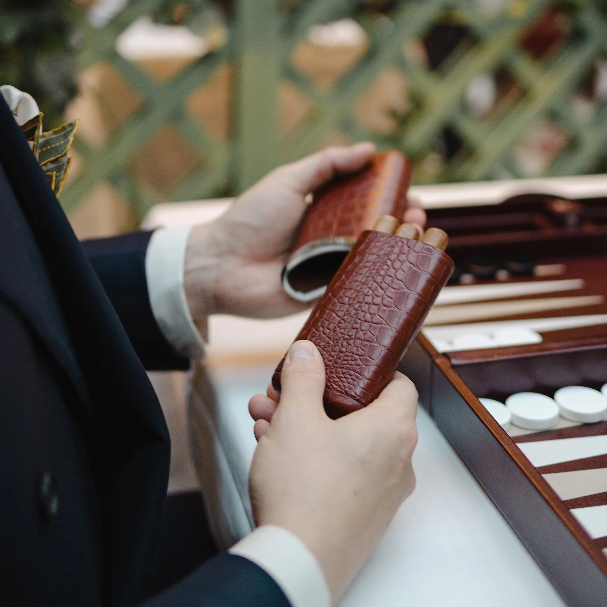 Bond Street Cigar Case in Crocodile - Image 3