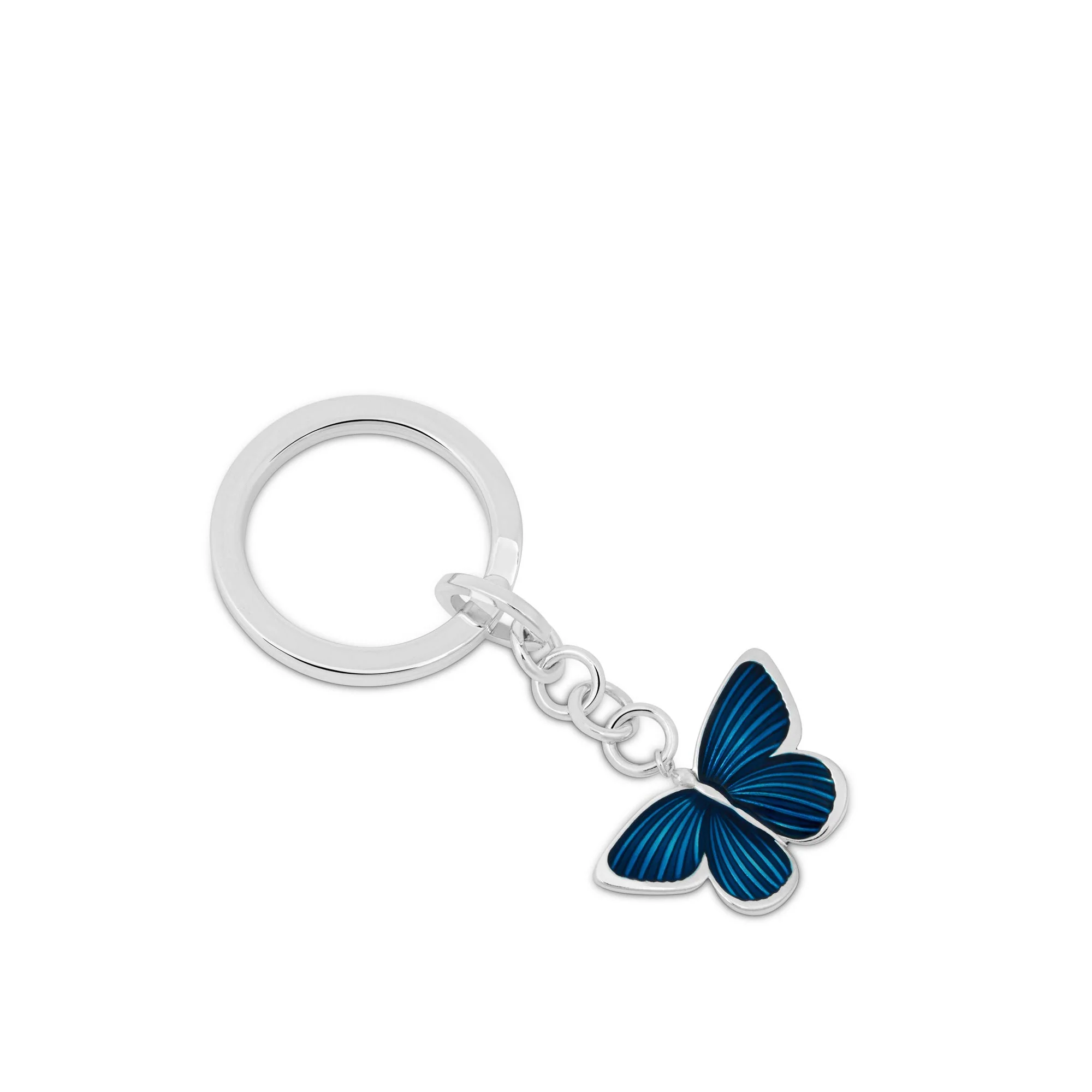 Butterfly Keyring in Sterling Silver & Enamel