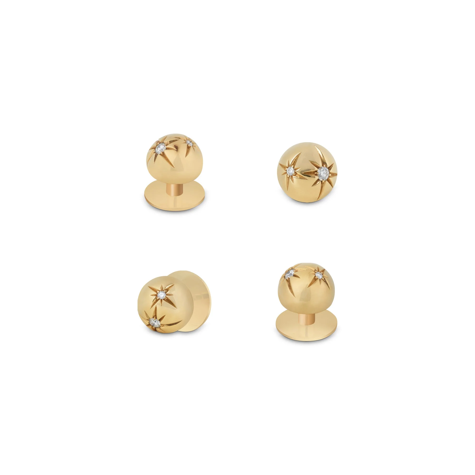 Cosmic Shooting Stars Dress Studs in 18ct Yellow Gold with Diamonds - Image 2