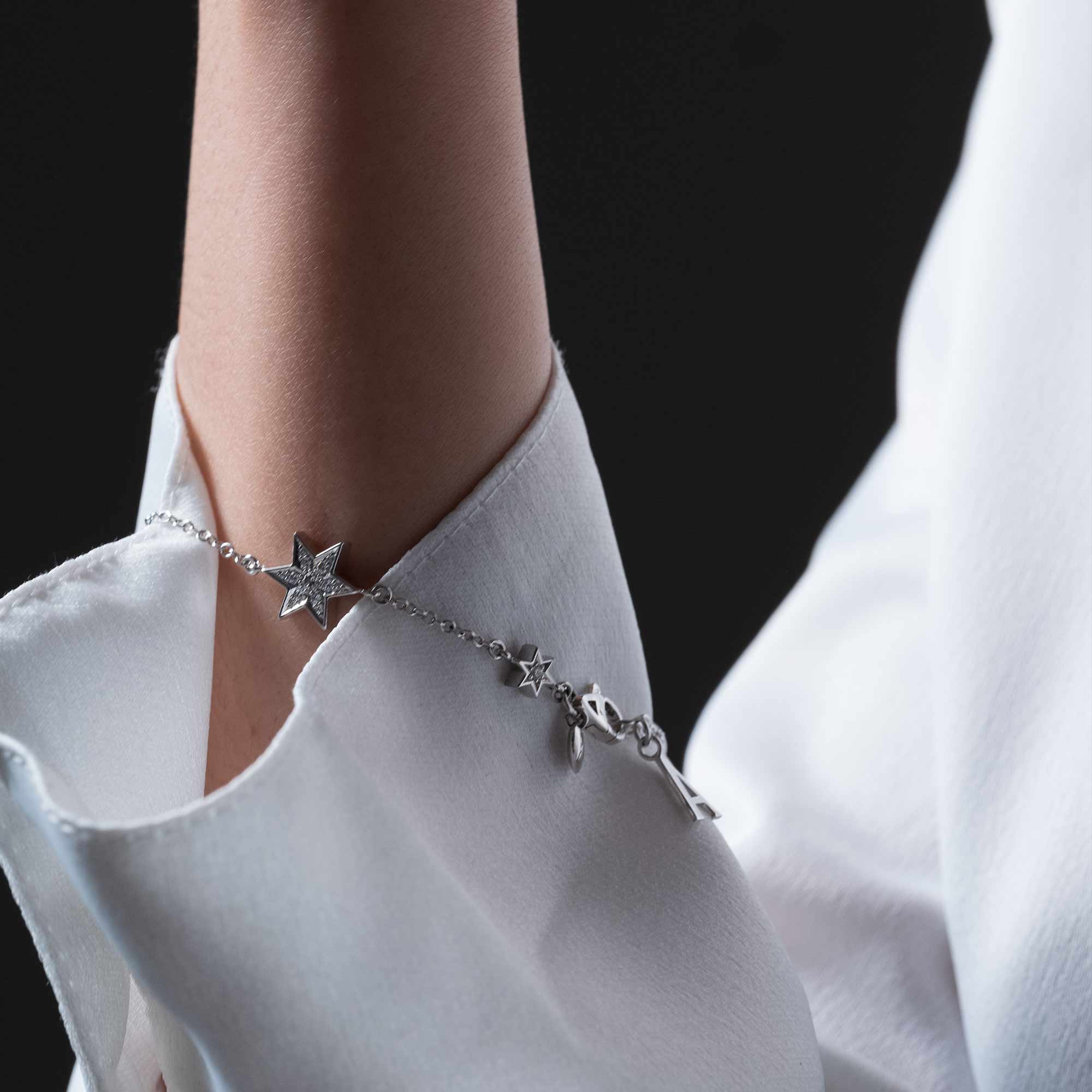 Cosmic Stargazer Bracelet in 18ct White Gold with Diamonds - Image 2