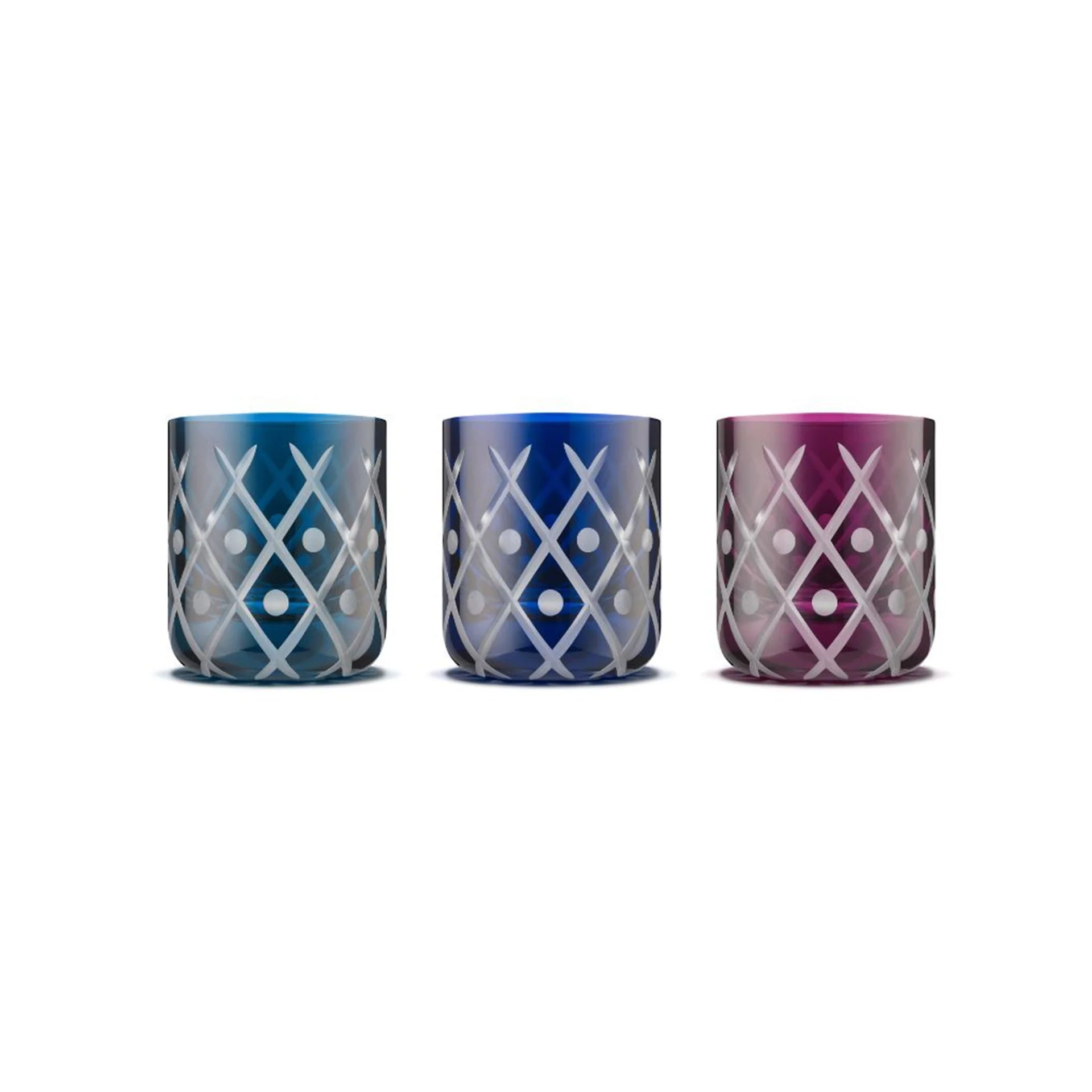 Crosshatch Tealight Holders, Set of 3