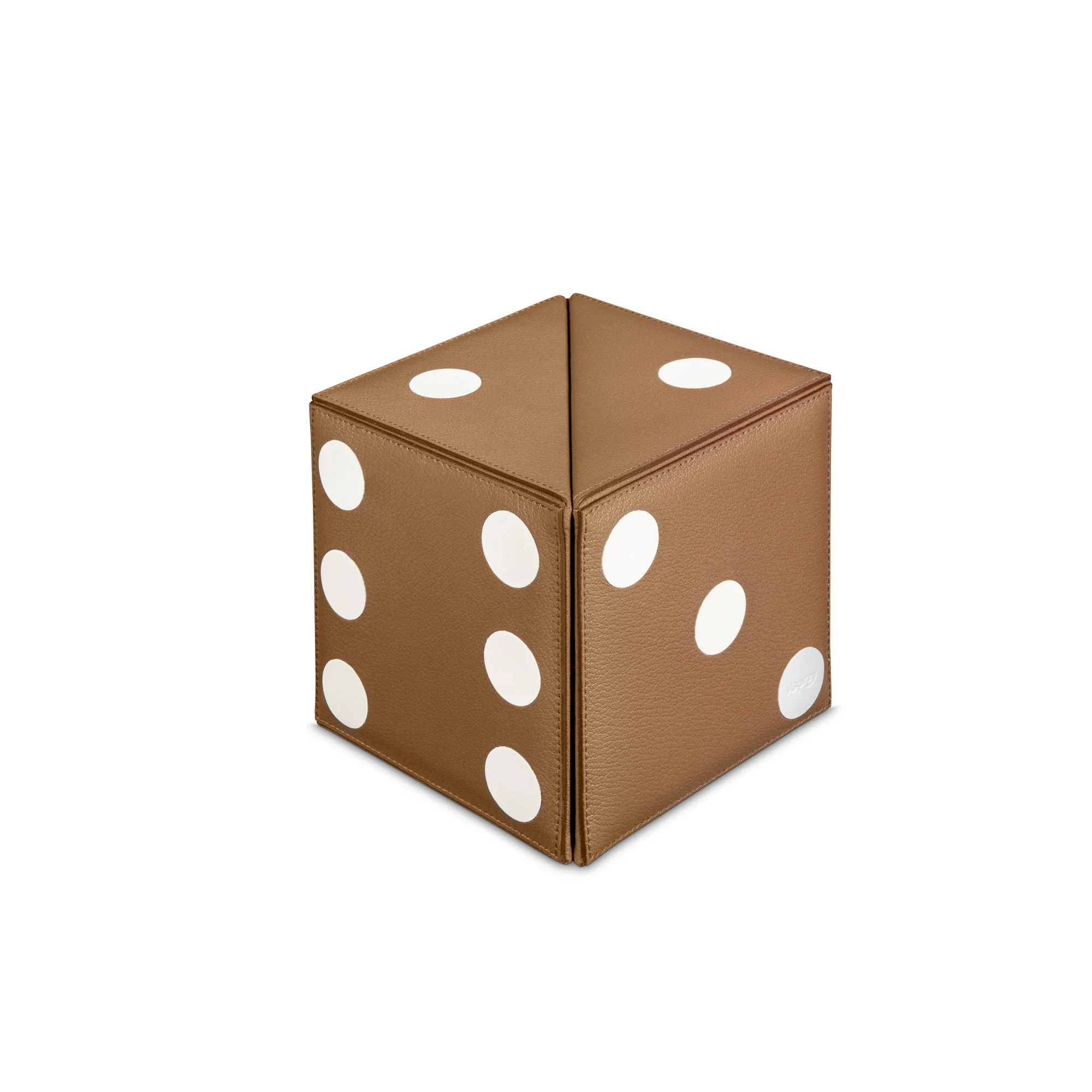 Dice Cube Box in Pebble Grain Leather - Image 4