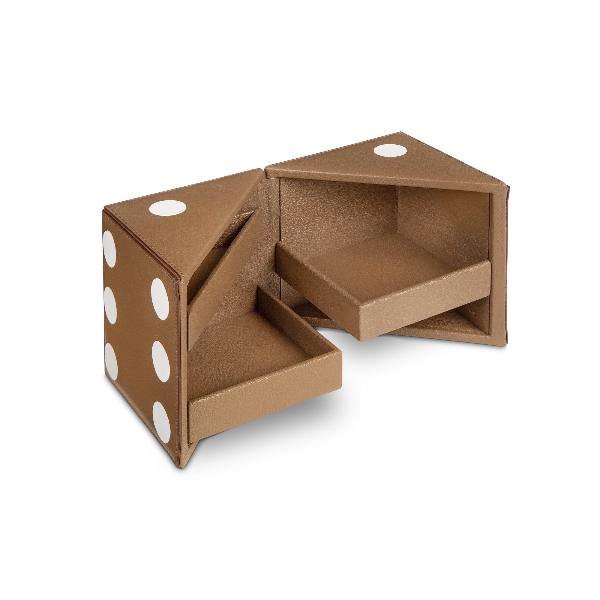 Dice Cube Box in Pebble Grain Leather - Image 5