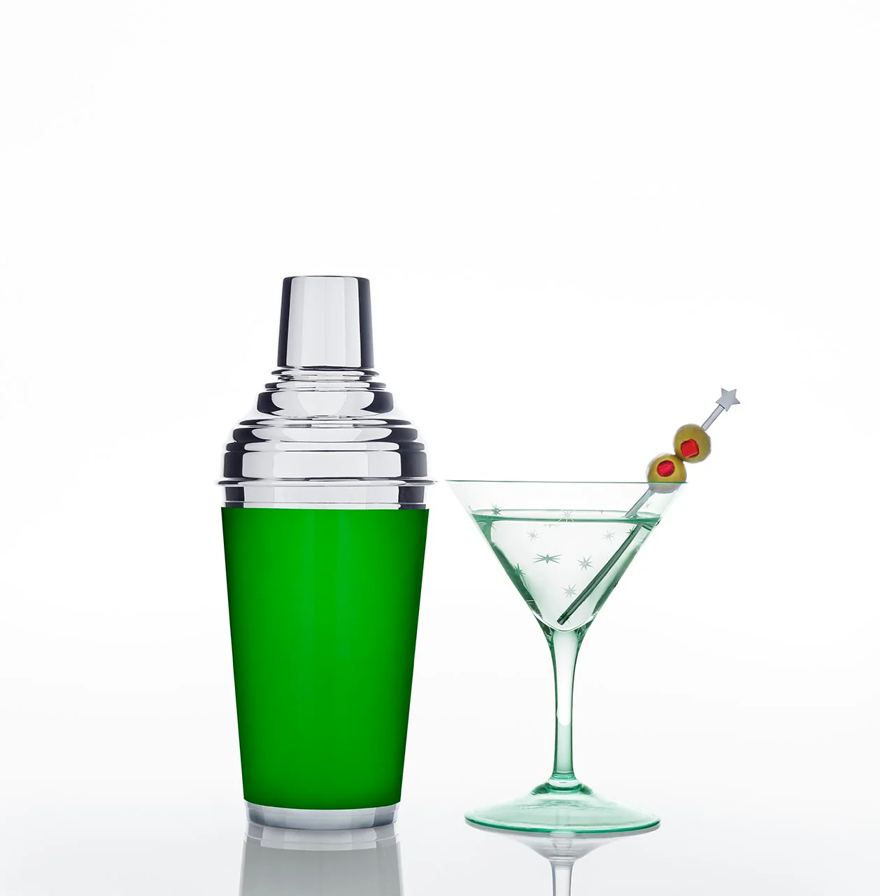Enamelled Sterling Silver Cocktail Shaker - Image 2