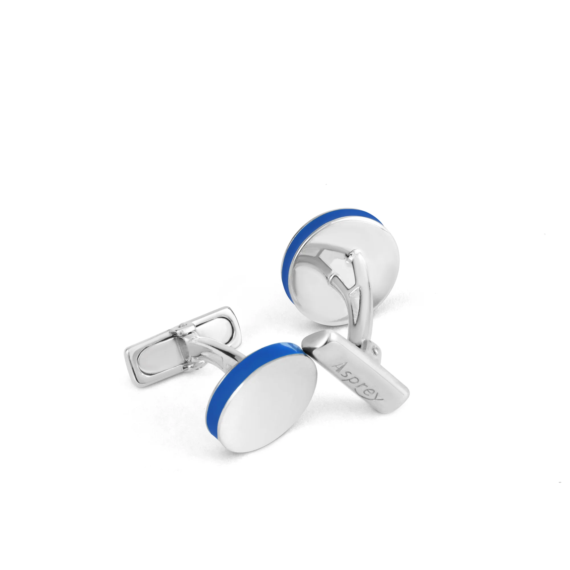 Engravable Cufflinks in Sterling Silver & Enamel