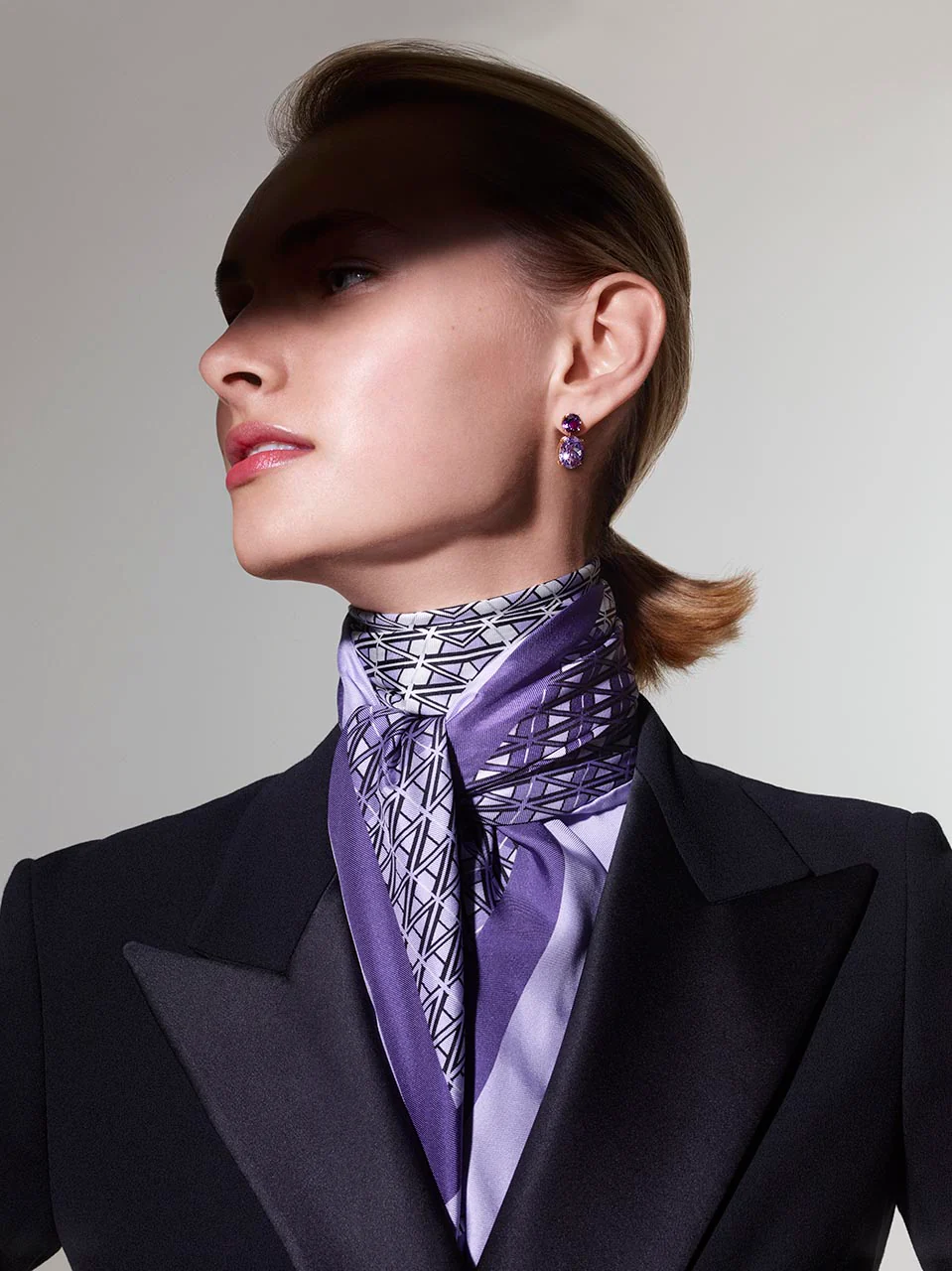 Geometric A Silk Scarf - Image 2