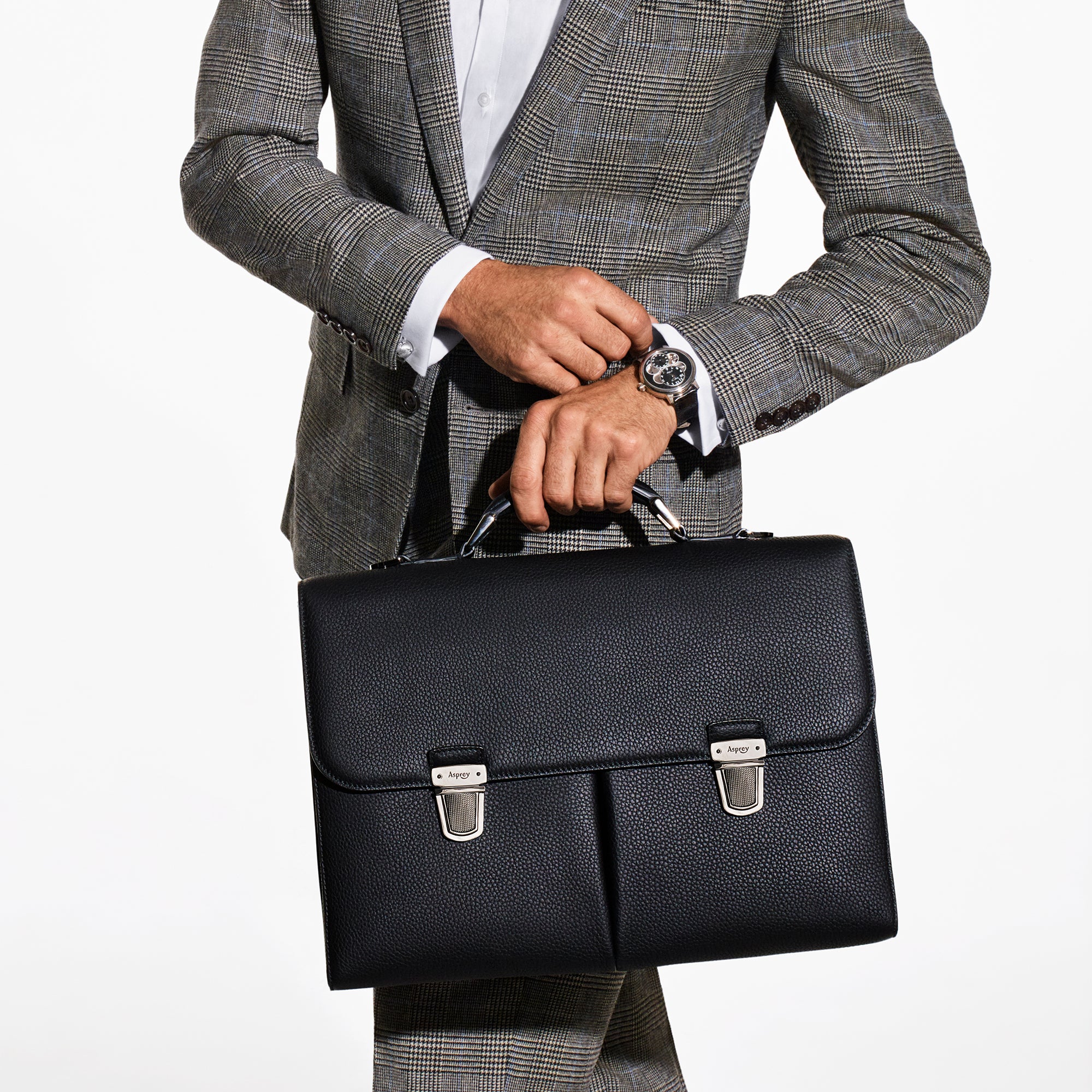 GMT Briefcase in Soft Grain Leather - Image 3