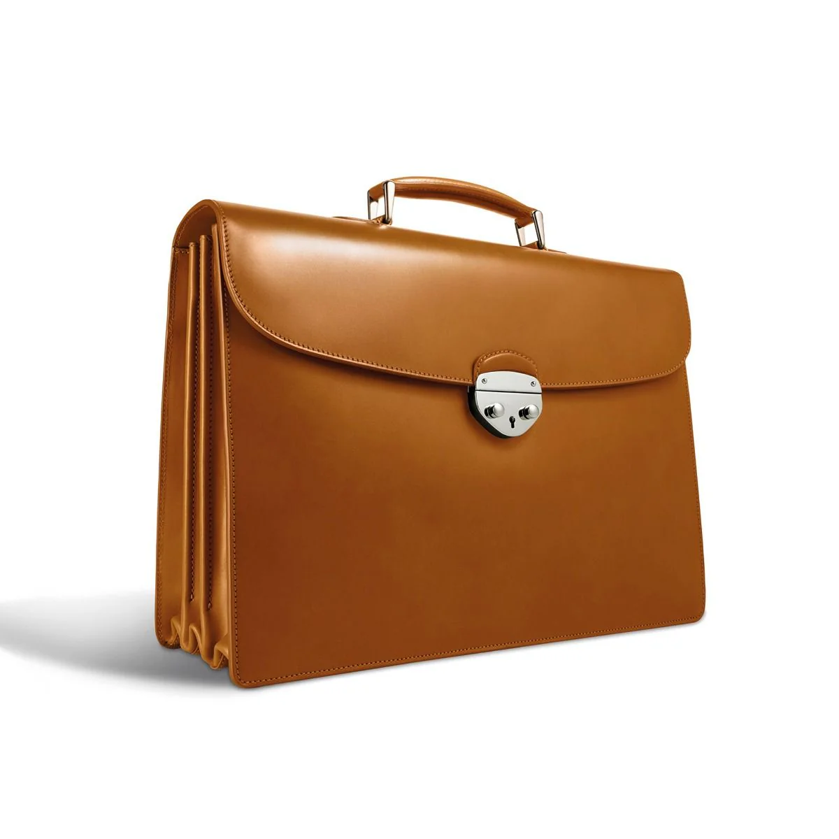 Hanover 3 Briefcase in Saddle Leather - Image 4