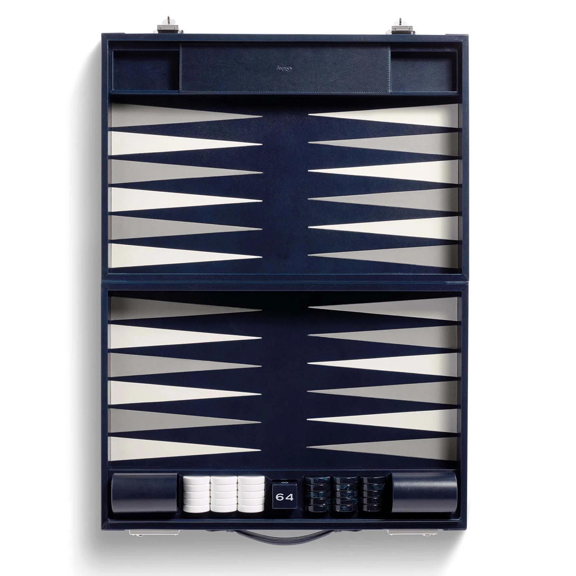Hanover Large Backgammon in Saddle Leather - Image 6