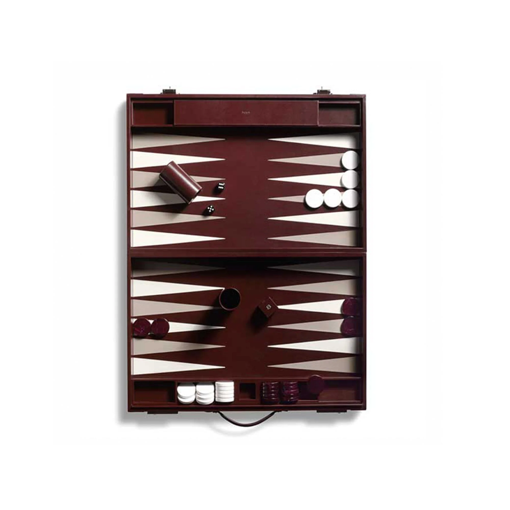 Hanover Small Backgammon in Saddle Leather - Image 12
