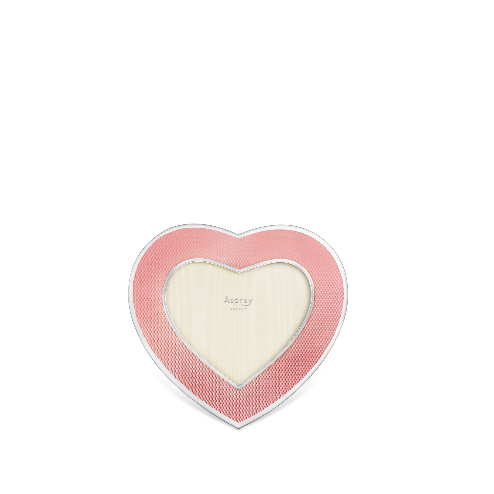 Heart-shaped Enamelled Frame in Engine-turned Sterling Silver - Image 2