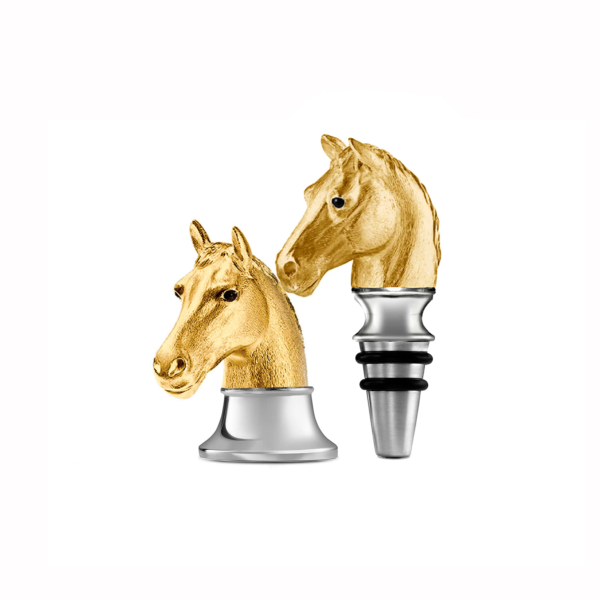 Horse Head Bottle Opener in Sterling Silver Gilt - Image 2