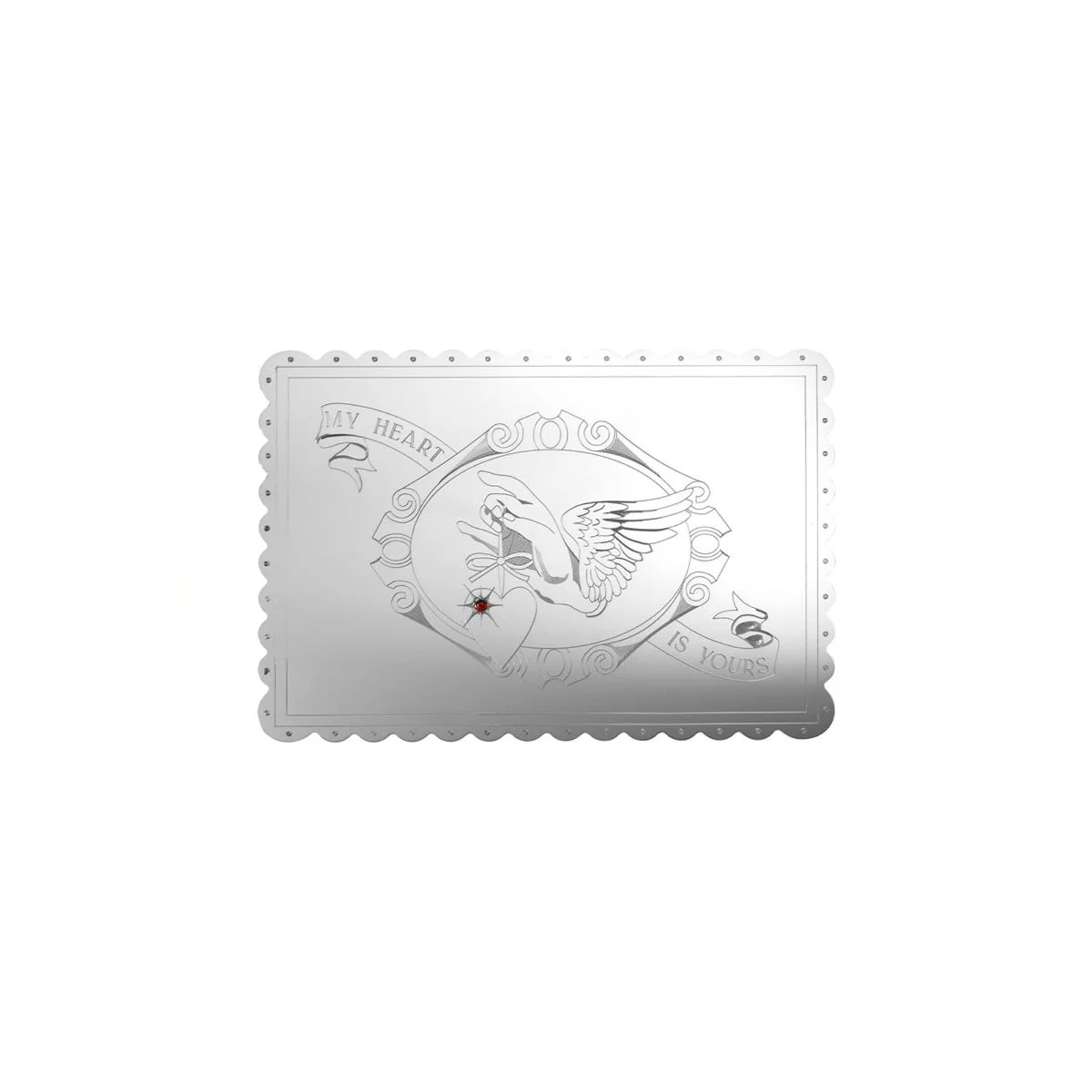 I Love You Postcard in Sterling Silver - Image 2