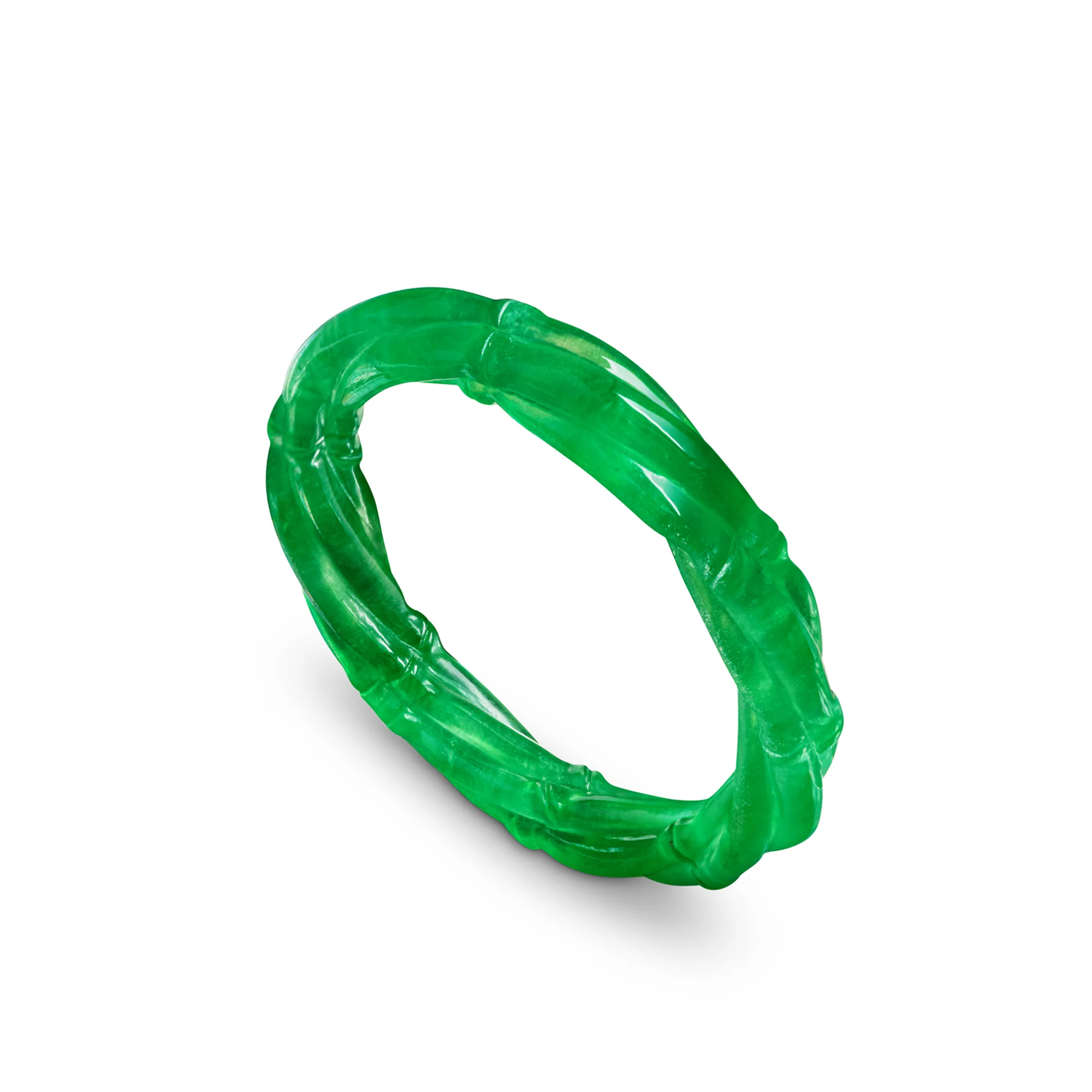 Imperial Jadeite Carved Bangle - Image 2