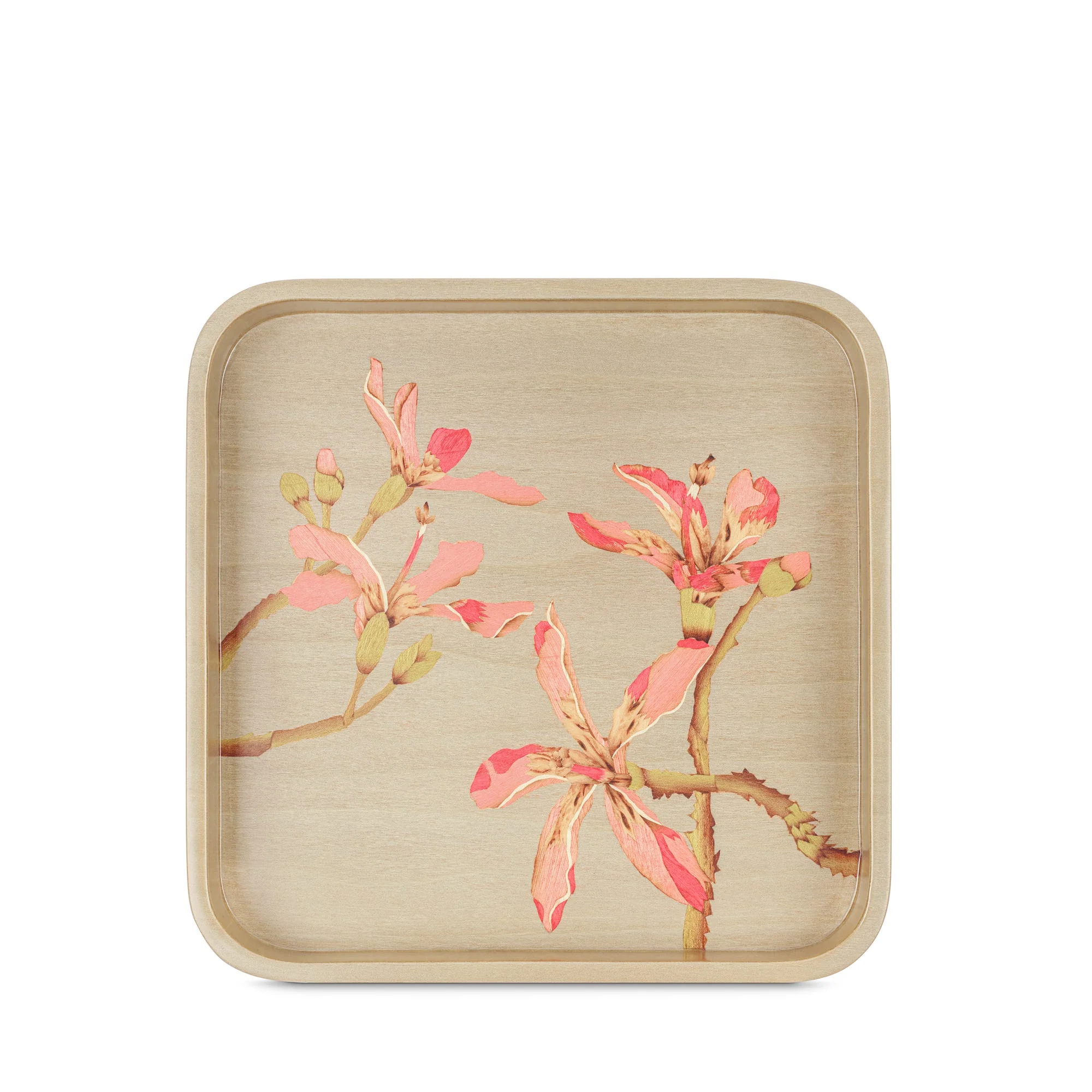 Kapok Tree Marquetry Wood Vide Poche