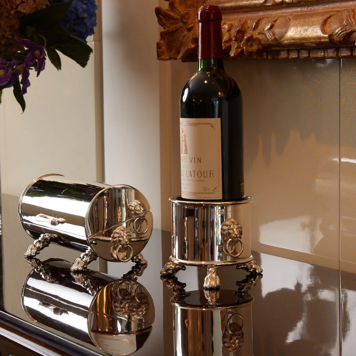 Lion Wine & Champagne Coaster in Sterling Silver - Image 4