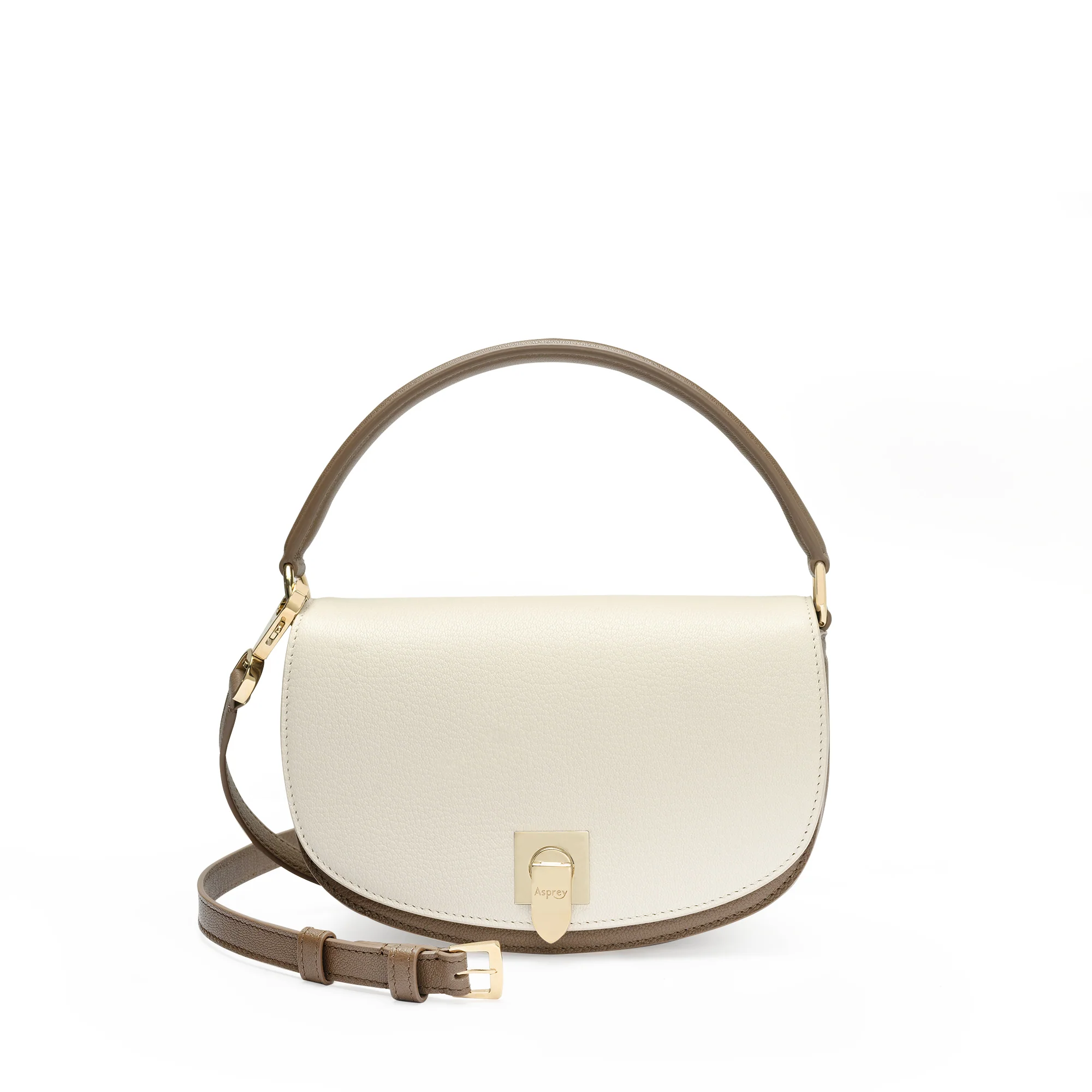 Polo Top Handle Handbag in Pebble Grain Leather - Image 4