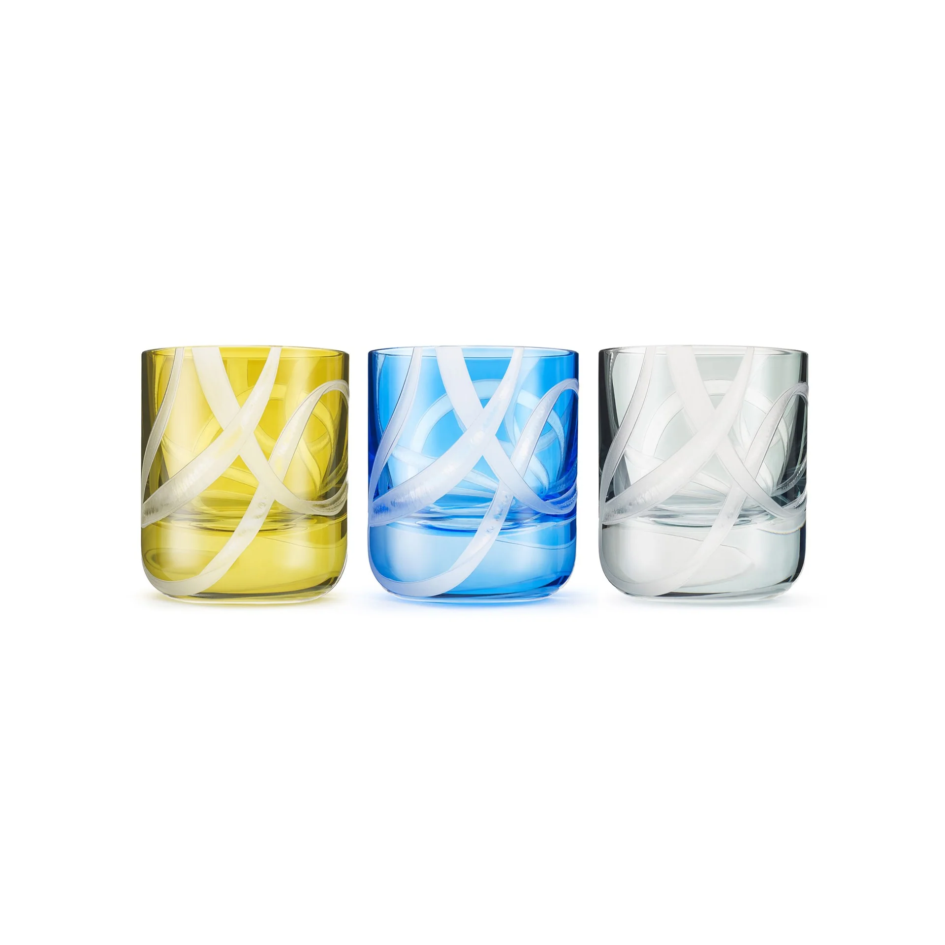 Ribbon Tealight Holders, Set of 3