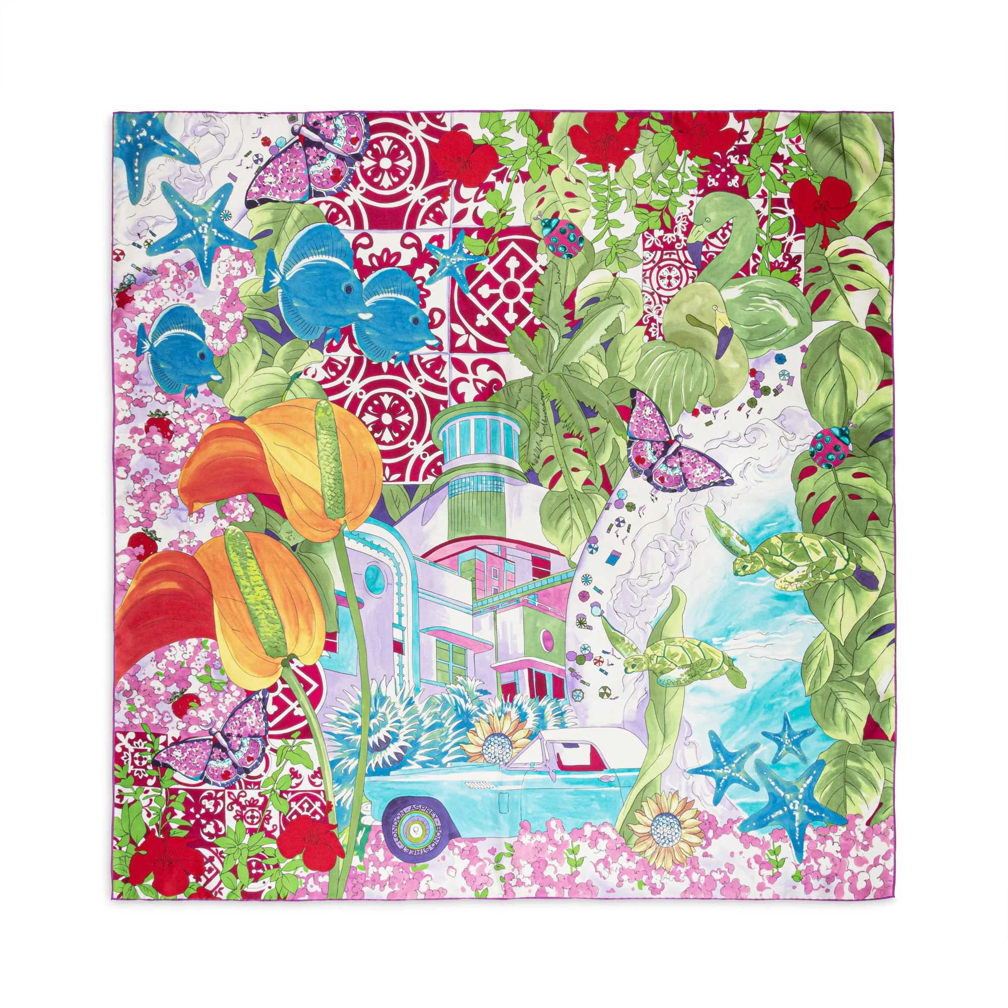 Tropical Charms Silk Scarf