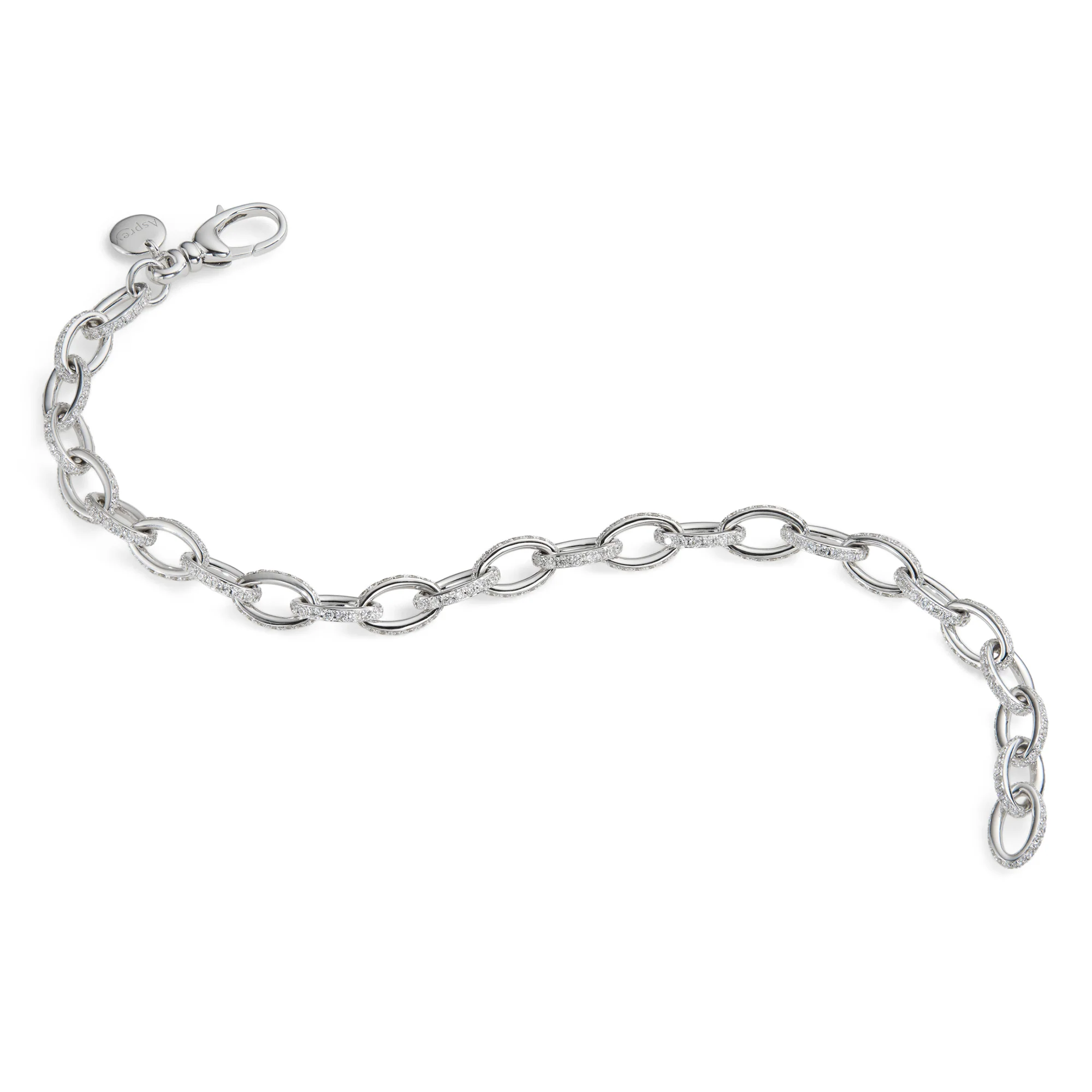 Woodland Charm Bracelet in 18ct White Gold with Diamonds - Image 2